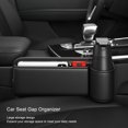 thumbnail image 4 of Car   Organizer PU Leather Front  Console Storage Box Pocket  Filler Suitable for Most Cars, 4 of 8