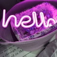 thumbnail image 1 of Las letras de neón LED se iluminan en forma de letrero de neón, luces decorativas Word Light Art, decoraciones de pared para luz de noche, lámpara brillante, palabras para la habitación del bebé, 1 of 5