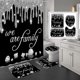 thumbnail image 1 of Juego de 4 cortinas de ducha con brillantes diamantes para la familia, cortina de ducha familiar gris con tapa de inodoro y alfombras, cortinas de ducha brillantes de lujo para la decoración del baño, 1 of 8
