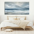 thumbnail image 2 of Large Minimalist Sky and Seascape Oil Painting Original Sea Abstract Oil Painting Ocean Canvas Painting Living Room Wall Home Decor,Unstretched,Frameless,(51*102cm)20*40Inches, 2 of 5