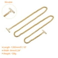 thumbnail image 2 of Uxcell Iron Flat Chain Strap, 51" Handbag Purse Chain Strap DIY Bag Replacement, Gold Tone, 2 of 6