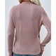 thumbnail image 4 of Suéter Con Cuello En V Para Mujer, Suave, Cómodo, Con Encaje, Elegante, De Punto, Color Sólido Para La Vida Diaria ANGGREK Otros, 4 of 6