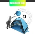 thumbnail image 3 of Anti-UV Pop Up Beach Tent | Automatic Quick Setup Sun Shelter 50+ UPF | Large Mesh Ventilation | Silver-Plated 190T Fabric | 200x120x130cm for Camping, Fishing, Hiking | Includes Carry Bag, Stakes, 3 of 9