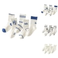 thumbnail image 4 of Ticikt 5 Pairs Kids Cute Ankle Socks Girls Solid Low Cut Socks Colorful Patterned Casual Cotton Short Summer Sock,Color:Beige,M, 4 of 4