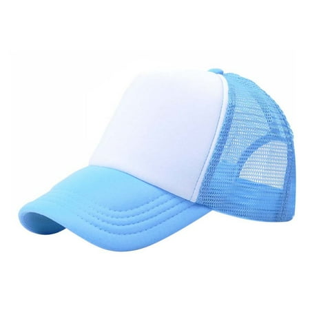 

Summer Kids Caps Fashion Baby Boys Girls Cotton Adjustable Blank Mesh Peaked Sun Baseball Hat for 3-8Y