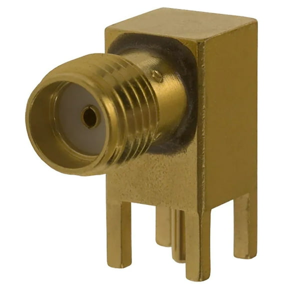 221790-1 SMA Connector Jack, Female Socket 50Ohm Through Hole, Right Angle Solder :Rohs