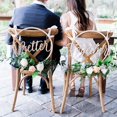 thumbnail image 1 of Exquisite Wooden Chair Back Hanging Pendant with Ribbon for Wedding Party Decoration, 1 of 2