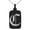 Black, variant on Stainless Steel Letter C Initial Old English Monogram Engraved Small Rectangle Dog Tag Charm Pendant Necklace