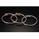 thumbnail image 3 of Stainless Steel Triple 3 Stackable Cable Wire Twisted Cuff Bangle Bracelet for Women, Gold/rose /silver, 3 of 4