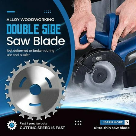 

Saleteraj 4-inch 40 Tooth Double-sided Woodworking Saw Blade Double-sided Grade Hard Alloy Blade Multi-color