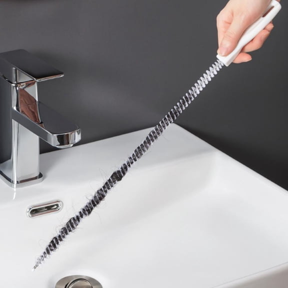 NOVELAR Drain Snake Cleaning Brush, 17.71 in Anti-Rust Wire Design, Unclogs Kitchen Sinks and Bathroom Drains with Ease