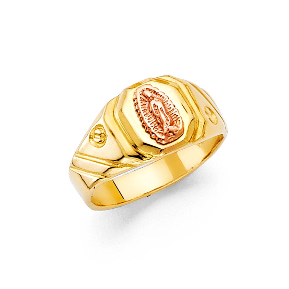 Jewels By Lux14K White and Yellow Gold Two Tone Our Lady of Guadalupe ...