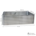 thumbnail image 6 of Sunnydaze 71" x 35.5" x 23.5" Rectangular Silver Galvalume Steel Raised Garden Bed, 6 of 11