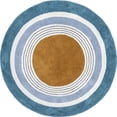 thumbnail image 2 of nuLOOM Nydia Circular Kids Machine Washable Area Rug, 4', Blue, 2 of 9