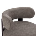 thumbnail image 6 of Christopher Knight Home 360° Swivel Leather Barrel Accent Chair with Rubberwood Base, Gray, 6 of 12