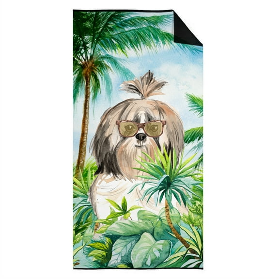 Carolines Treasures CK2999TWL3060 Shih Tzu Premium Beach Towel 30W X 60H multicolor