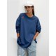 thumbnail image 5 of Sudadera Holgada de Larga con Bordado Gráfico Estilo Y2K para Mujer. Azul XL, 5 of 7