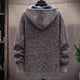 thumbnail image 2 of Men‘s Hooded Cardigan Knitted Sweater Winter Thick Fleece Warm Casual Knitwear Coat Solid Color Cardigan Men Hooded Sweaters, 2 of 5