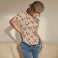 thumbnail image 3 of Fotbe Roosters In Floral Body de Mujer con Cuello Redondo y Mangas Cortas, Sin Mangas Ajustado, Suave, Cómodo y Básico-X-Large, 3 of 7