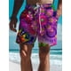 thumbnail image 3 of Bañador con estampado 3D de flores para hombre, pantalones cortos elásticos con cordón, estilo hawaiano, para vacaciones y playa, 3 of 5
