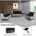 thumbnail image 6 of US Pride Furniture Black & White Cosmo Modern Faux Leather 3 Piece Set, 6 of 6