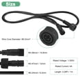thumbnail image 3 of Uxcell 2-Pack Cable de Extensión a Prueba de Agua, Conectores Masculinos y Femeninos de 20AWG IP67 de 4 Pines de 3.28 Ft/1m para Focos [Negro], 3 of 7