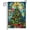 glassxmastree, variant on Christmas Winter Garden Flag 12x18 Inch Double Sided Burlap Welcome Flag, Rustic Pine Tree and Snowflakes Outdoor Yard Flag for Holiday Winter Décor