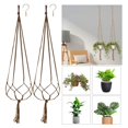 thumbnail image 2 of SUSHANG 2PCS Macrame Plant Hangers Handmade Cotton Rope Indoor Flower Pot Holders with Wooden Hooks for Stylish Home Wall and Garden Decoration Perfect for Living Room Balcony Hotel and Shopping, 2 of 2