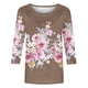 thumbnail image 4 of Fiudx Liquidación de Ahorros de Verano Blusa Holgada con Estampado de Pascua y Cuello Redondo de Manga Tres Cuartos a La Moda para Mujer, 4 of 4