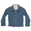 Baby Girls Stretch Twill Curved Bottom Light Denim Jacket With Crystal Buttons 18-24M