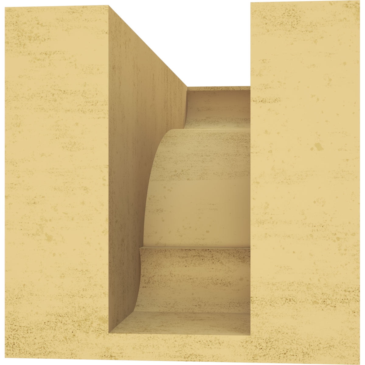 5"W x 10"D x 5"H Wide Bryant Rough Cedar Woodgrain TimberThane Corbel, Primed Tan