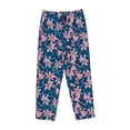 thumbnail image 4 of Xecao Lilies Flowers Women's Straight Lounge Pajama Pants: The Epitome of Relaxed Sleepwear, 4 of 9