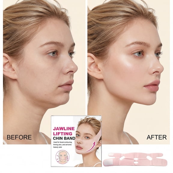 JZCHUNTOY 1 Piece Chin Lift Strap, Adjustable Elastic Band, Washable Facial Lifting Device, Firms and Tones Chin for Reducing Double Chin and Home Care