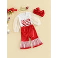 thumbnail image 3 of Canis Newborn Baby Girls Cotton Tops Romper Floral Pants 3Pcs Outfits Set Clothes, 3 of 8