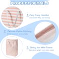 thumbnail image 3 of Uxcell Laundry Basket, Large Collapsible Laundry Hamper Clothes Hamper for Bathroom Bedroom Dorm Pink Stripe, 3 of 7