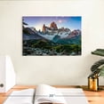 thumbnail image 3 of Elephant Stock Fitz Roy Snowy Mountain Wall Art - Horizontal Canvas Wall Art - Living Room Wall Decor - Nature Canvas - Blue And Teal Decor - 12" x 8", 3 of 8