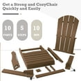 thumbnail image 6 of KOZYARD  Foldable High Density Resin Outdoor Patio Adirondack Chair - 22"x32" Taupe, 6 of 6