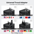 thumbnail image 2 of Adaptador de enchufe de viaje MOMAX universal tipo C/G/A/I con USB, 2 of 8