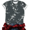 thumbnail image 6 of Jsaierl Women's Vintage Floral Crewneck Short Sleeve Tops Casual Summer Wildflower Plant Tee Shirts, 6 of 6