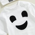 thumbnail image 5 of WIBACKER Halloween Cotton Newborn Baby Boy Girl Ghost Outfit Infant Long Sleeve Romper with Hat Set Baby Boys' Costumes, 5 of 6