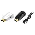 thumbnail image 1 of -Compatible con adaptador VGA HD 1080p Convertidor de audio Transmisión de audio con conector de 3,5 mm Convertidor de audio Negro + Blanco, 1 of 8