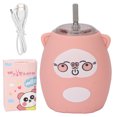 thumbnail image 1 of Blanqueamiento y masaje automáticos, solución para el cuidado bucal apta para niños, no necesita cabezales de cepillo - Cepillo de dientes eléctrico inteligente en forma de U de color rosa, 1 of 8