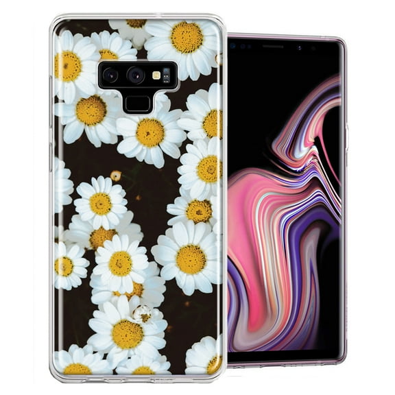 MUNDAZE For Samsung Galaxy Note 9 Cute Daisy Flower Design Double Layer Phone Case Cover