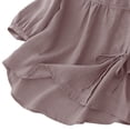 thumbnail image 5 of Oalirro Purple Womens Long Sleeve Tops Dressy Casual Fall V Neck Solid Womens Dressy Casual Tops, 5 of 8