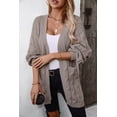 thumbnail image 3 of KOITHOT Womens Open Front Cardigan Fashion Button Down Cable Knit Casual Outwear Coats, 3 of 8