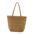 thumbnail image 2 of Straw s Tote Bag Handwoven Shoulder Bags Purse , Light Brown, 2 of 8