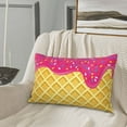 thumbnail image 5 of Uemuo Red Ice Cream Print Throw Pillow Case – Cozy & Soft Cushion Cover, Hypoallergenic Pillow Case for Sleeping, Perfect for Women with Envelope Closure-20"x30", 5 of 6