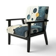 thumbnail image 3 of Designart "Teal Yellow Mid Century Minimalist Rain I" Upholstered Abstract Collages Accent Chair and Modern & Contemporary Arm Chair - Multiple Color & Pattern, 3 of 7