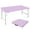 Light Purple, variant on 4FT Portable Folding Table with Adjustable Height, Fold-in-Half Utility Table with Carrying Handle, Heavy Duty Portable Table for Camping Picnic BBQ Party, Green