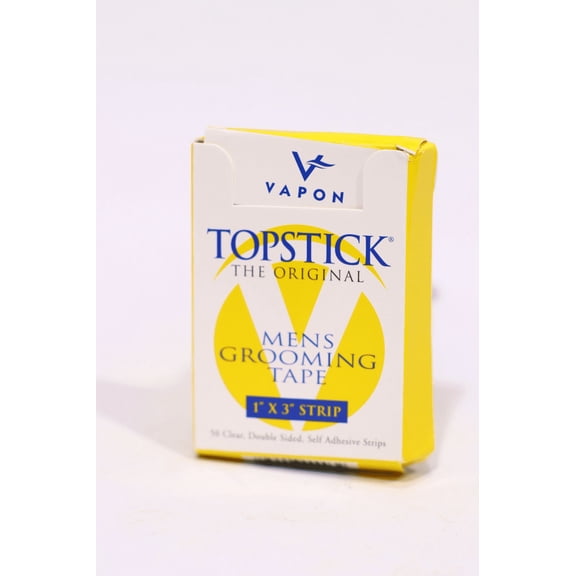 Vapon Topstick The Original Custom Cut "A Curve"Men's Grooming Tape - 50 Strips Box